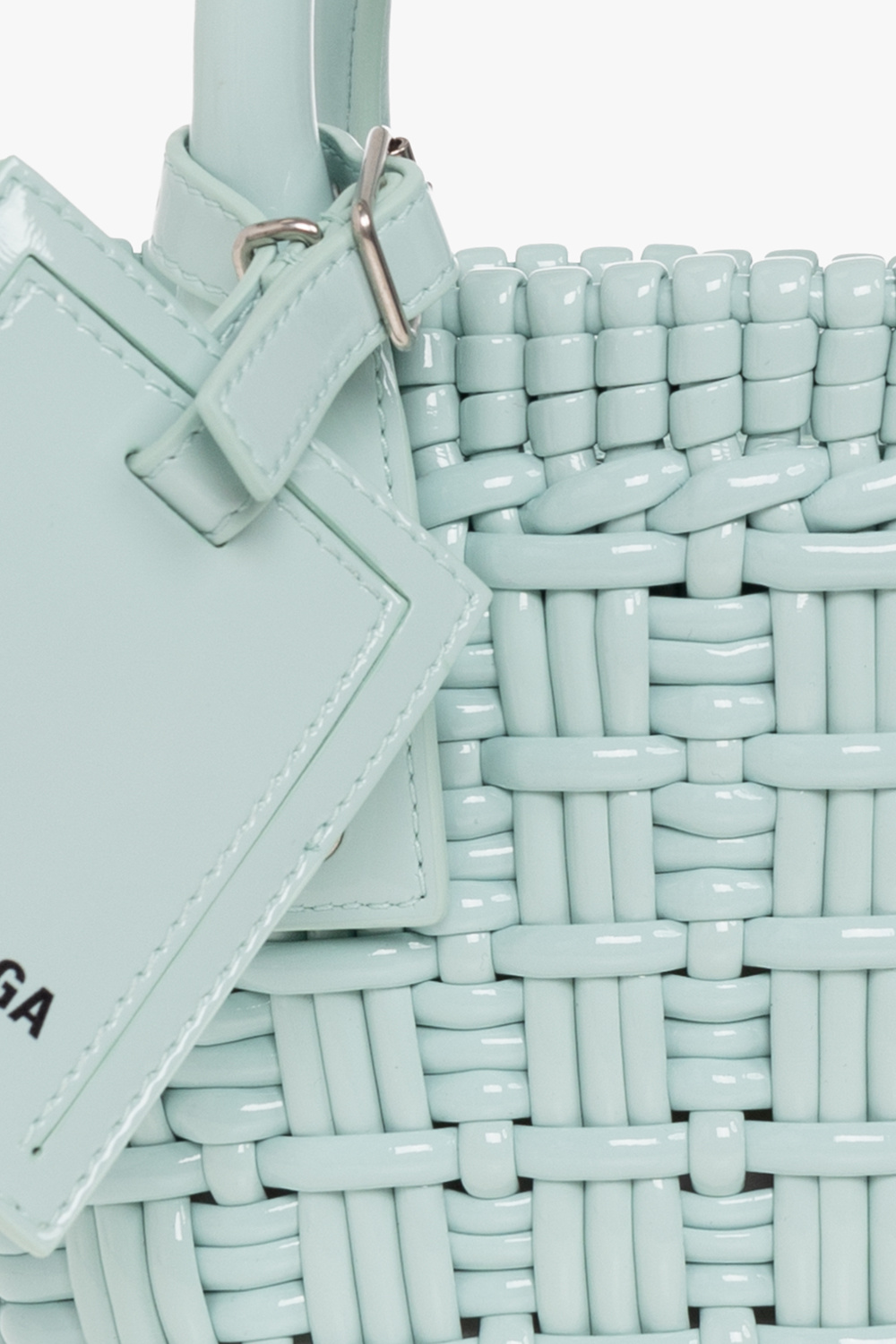 バレンシアガ ビストロXS ミント Light blue 'Bistro XS' shopper bag